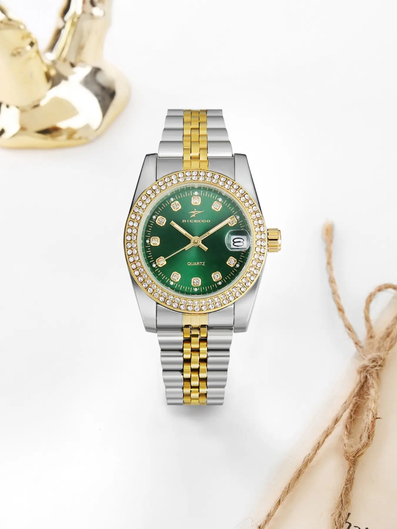 High-End Women's Watch, Elegant Ladies' Luxury Unique Style, Professional Female Watch, Stylish Timepiece for Office Wear, Quartz Watch, Rhinestone Watch