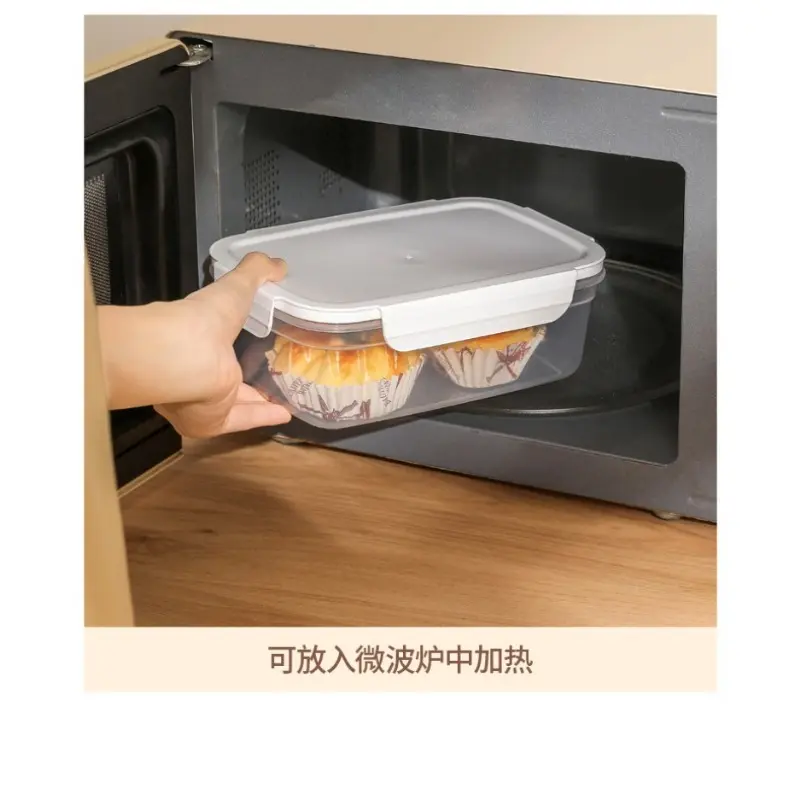 1Pc Food‑Grade PP Airtight Stackable Food Storage Container, Transparent Square Odor‑Proof Fridge Organizer, Microwave & Freezer‑Safe Kitchen Storage Box for Vegetables, Meat and Eggs