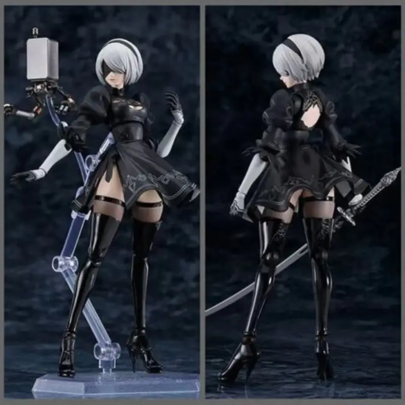 Nier Automata 2b Action Figure Collectible Model, Anime Collectibles PVC Statue with Multiple Accessories, Ideal Gift for Fans