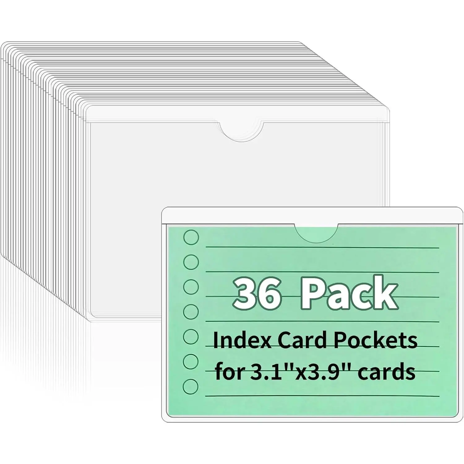 Storage Bin Labels, 36 count Clear Adhesive Pockets for 3×3.5 in Card | Removable Tote Label Stickers, Index Card Holder for Tote Box Bins Cabinet, Plastic Label Holders, , Sticky Backing