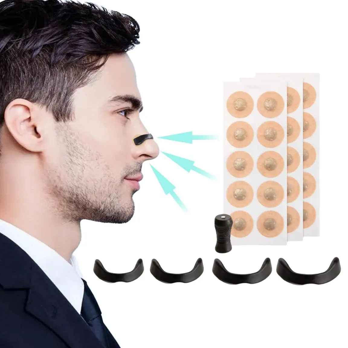 Breathable Nose Sticker, 6 Counts/set Magnetic Nose Strip, Nose Breathing Sticker, Sports & Outdoor Accessories for Men & Women