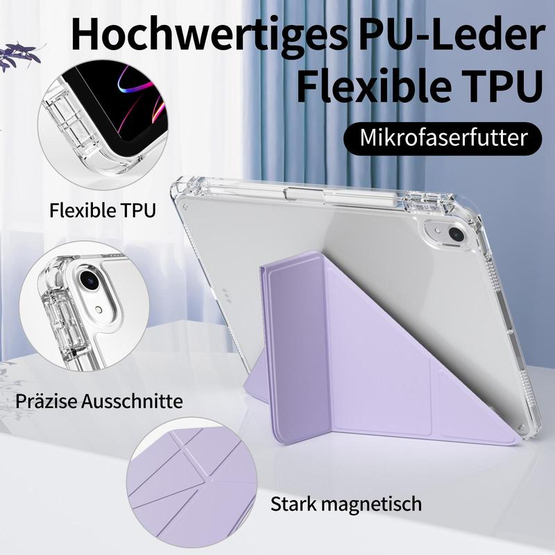 KENKE KENKE Fashionable Tablet Case with Pencil Holder, Solid Color Tablet Protective Cover, Tablet Protector for iPad 2025 11th A16 iPad Pro M4 13inch Pro 11inch, Tablet Casing