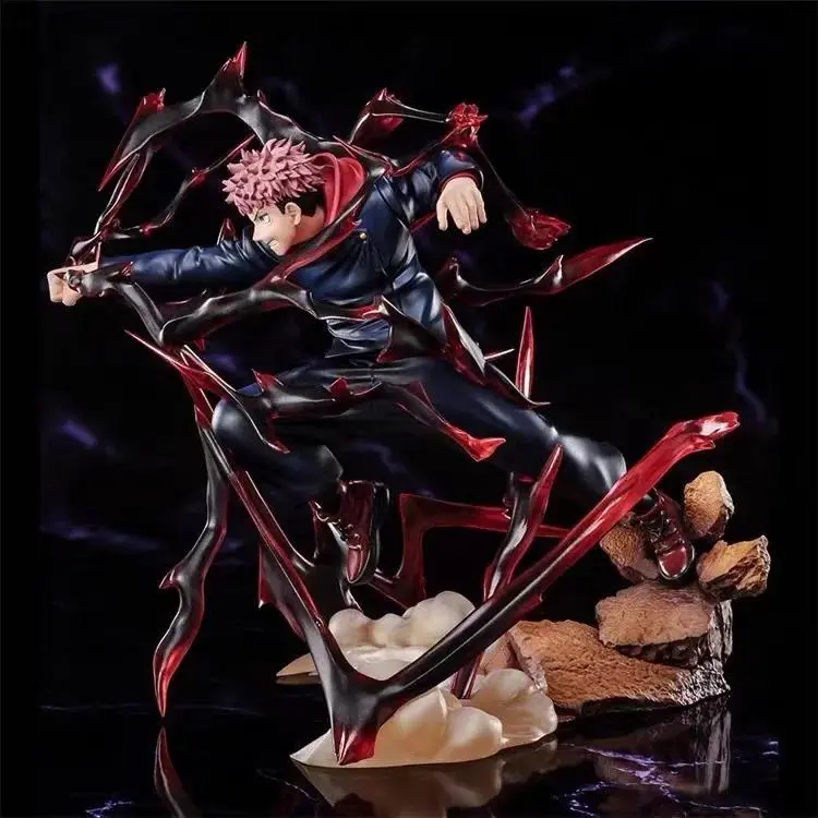 19cm Jujutsu Kaisen Itadori Yuji black flash action figure collection toys Christmas gift doll with box