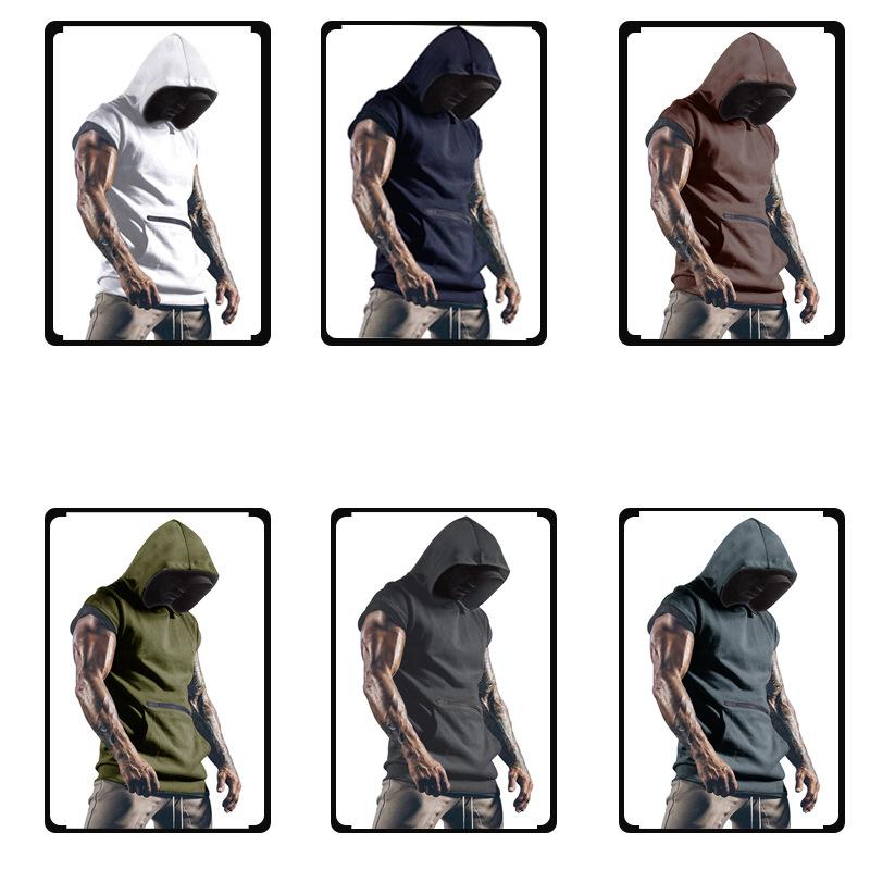 Men's Summer Sleeveless Hooded Vest Athletic, Fitness, & Outdoor Gilet |     American-Style Zip-Up Sweatshirt Vest
