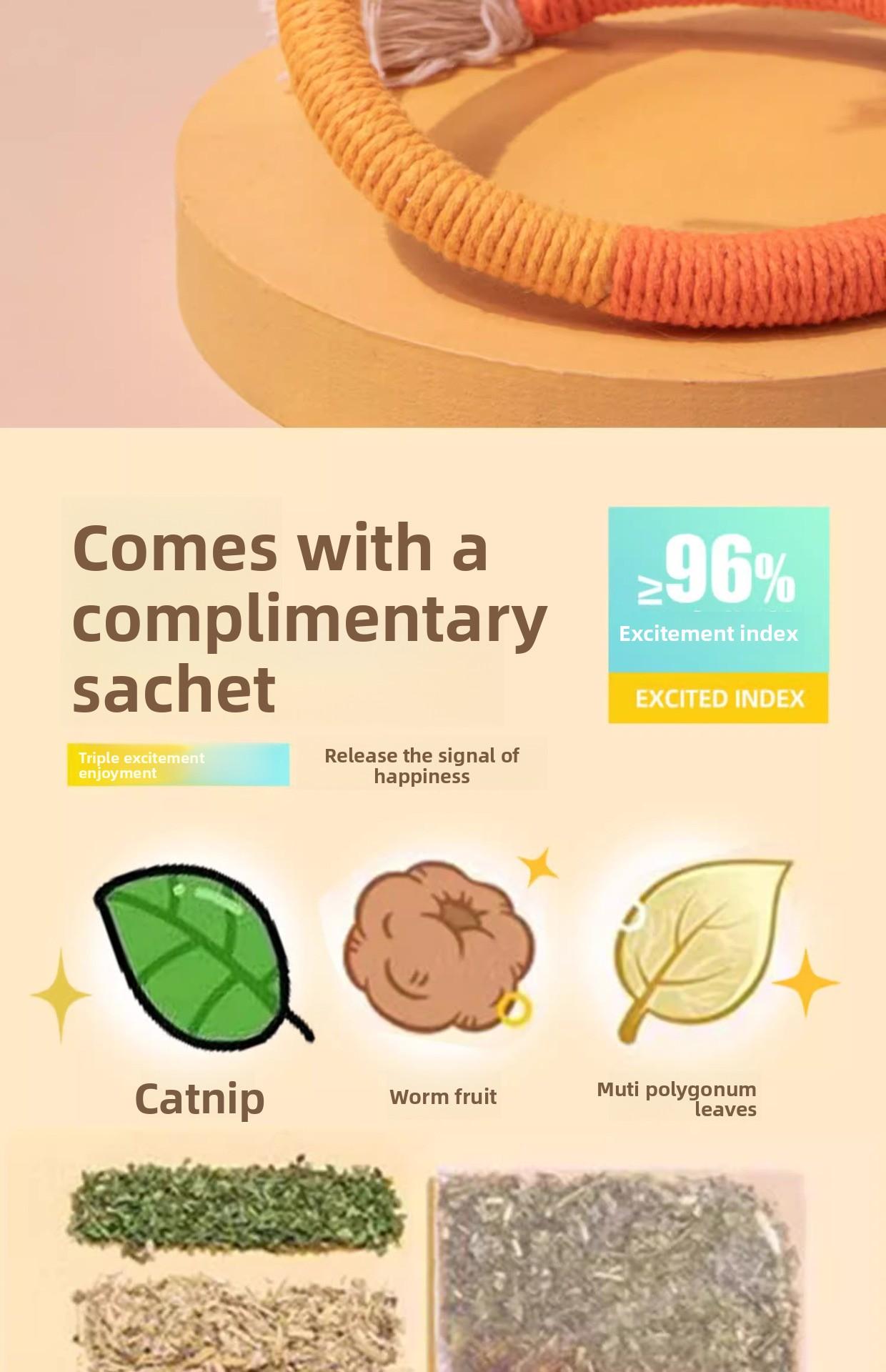 Cat Teeth Cleaning Chew Rope Toy, Durable Boredom Relief Interactive Cat Toy for Kitten