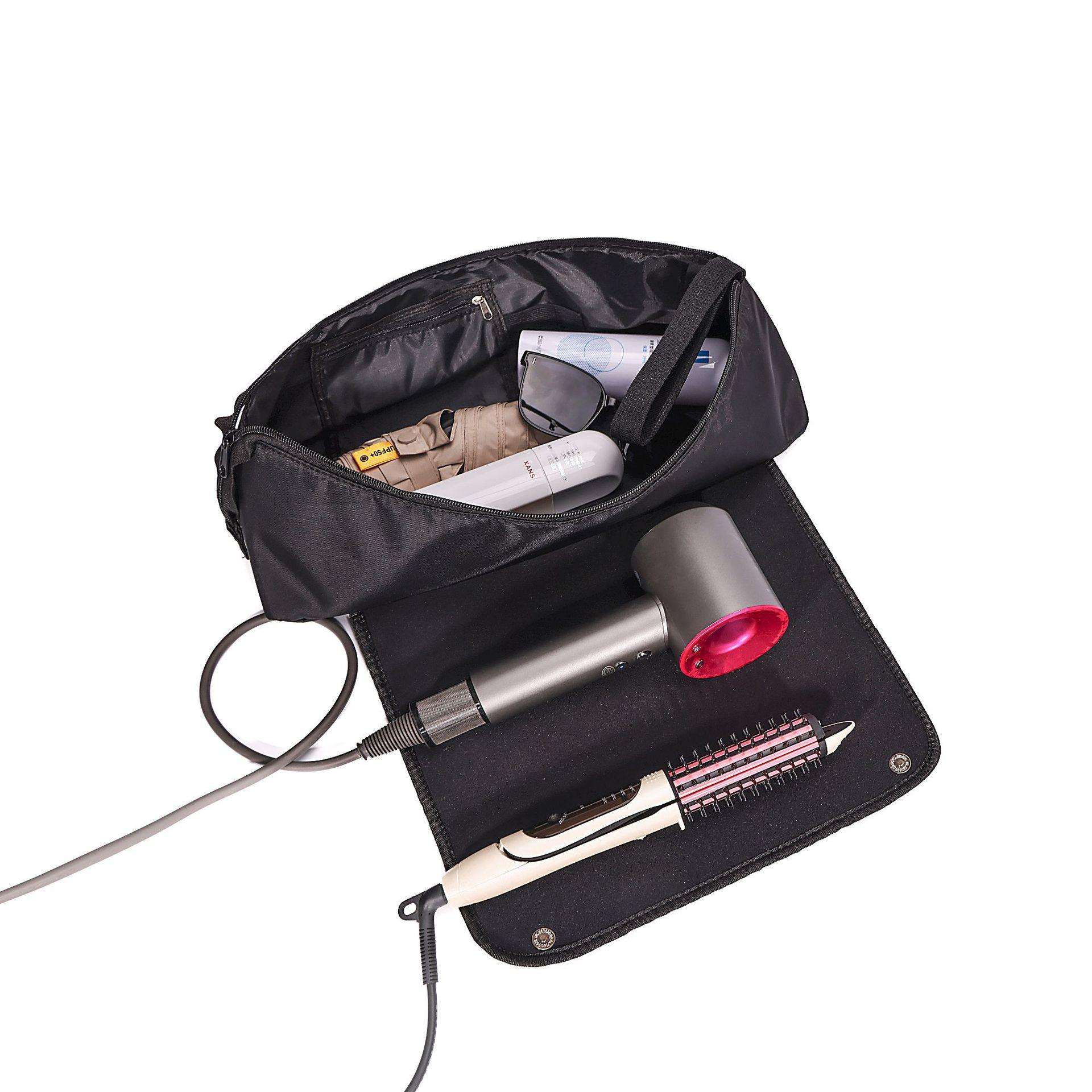 New Hair Straightener Storage Organizer Bag, Heat Resistant Curling Iron Pouch, Hair Dryer Styling Tools Storage Bag, Portable Travel Heat Proof Organizer, Large Capacity Home Hair Care Tools Bag with Anti-Scald & Safe Design