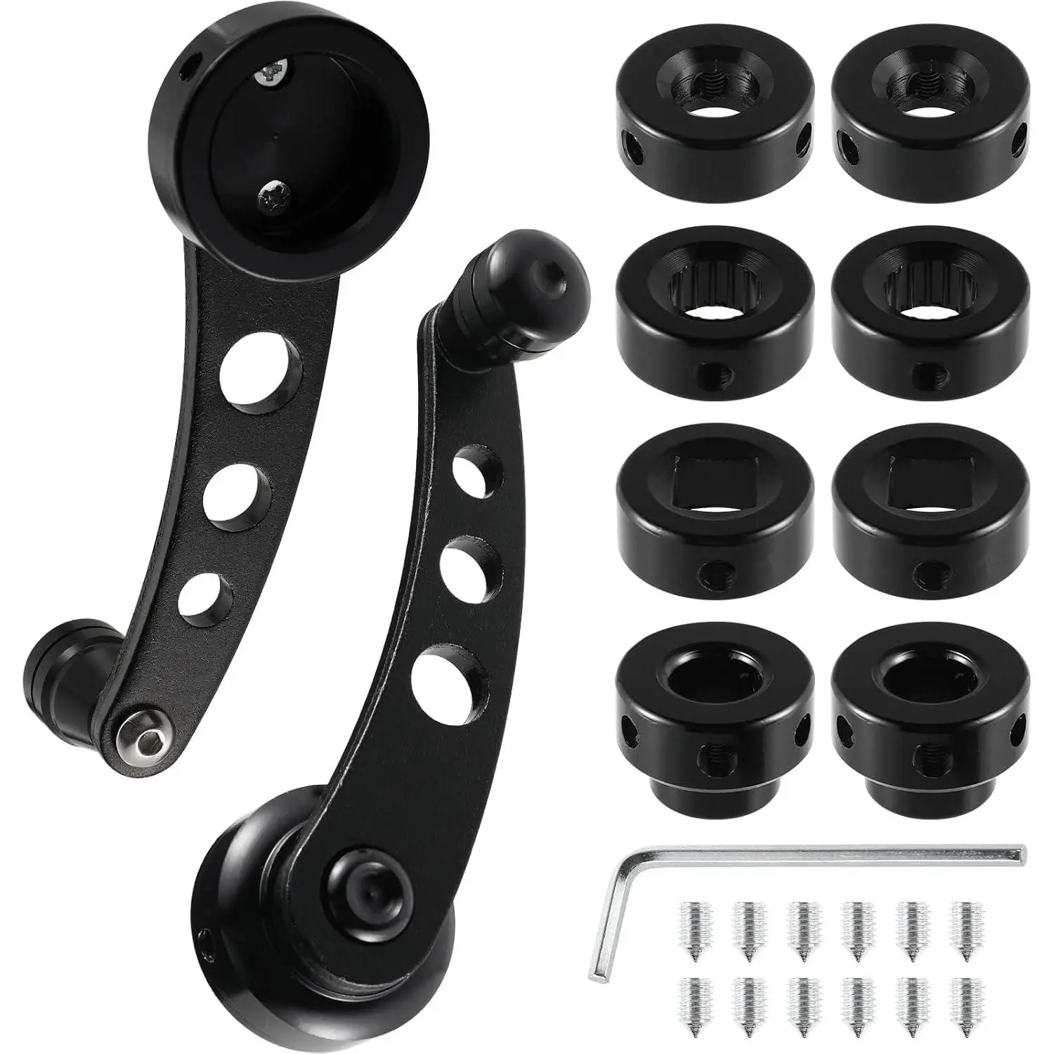 Veemoon 1 Window cranks Set Car Window Handle Aluminum Alloy Window Crank Handle Universal Car Window Handle Replacement Door Accessories- Casement Window Crank Handle(4.3 x 1.7 x 1.46 inch