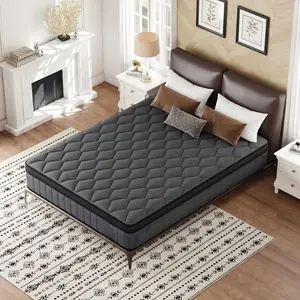 12/14 Inch Gel Memory Foam Hybrid Pocket Spring Mattress In A Box, Medium Firm Fiberglass-Free Odorless Bed Mattress Twin Full Queen King With Edge Support & Pressure Relief