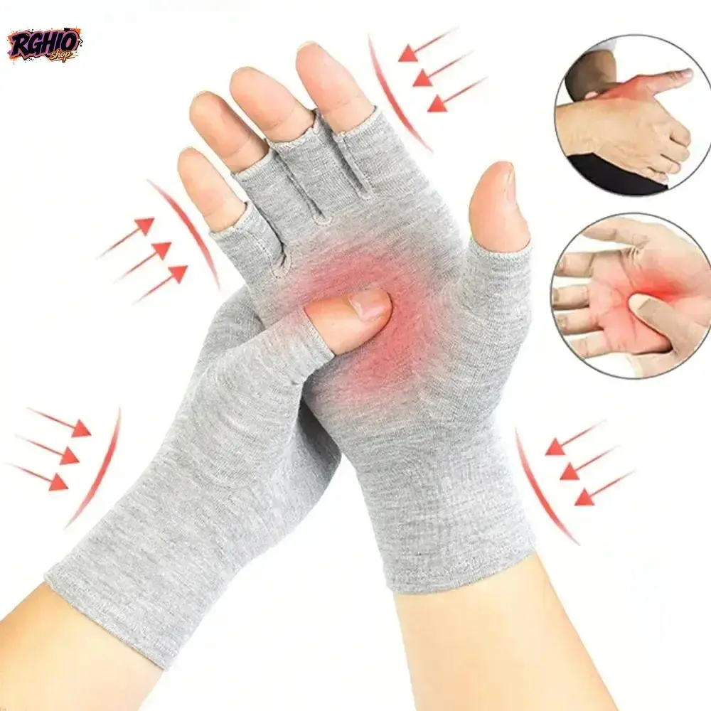 Unisex Fingerless Compression Gloves, Breathable Bamboo Fiber Knit With Touchscreen Fingertips, Hand Joint Support Gloves For Men And Women Daily Wear