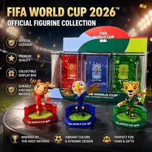 FIFA Licensed 2026 World Cup Mascot Figures Set – Maple (Canada), Zayu (Mexico), Clutch (USA) | 6cm/2.36inch Mini Collectible Soccer Toys, Premium Football Collectibles & Souvenir Gift
