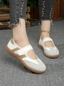 Japanese Style Lazy One-Strap Mary Jane Sandals, and, Soft Sole, Breathable, Casual Board Shoes, PU Upper, Rubber Sole