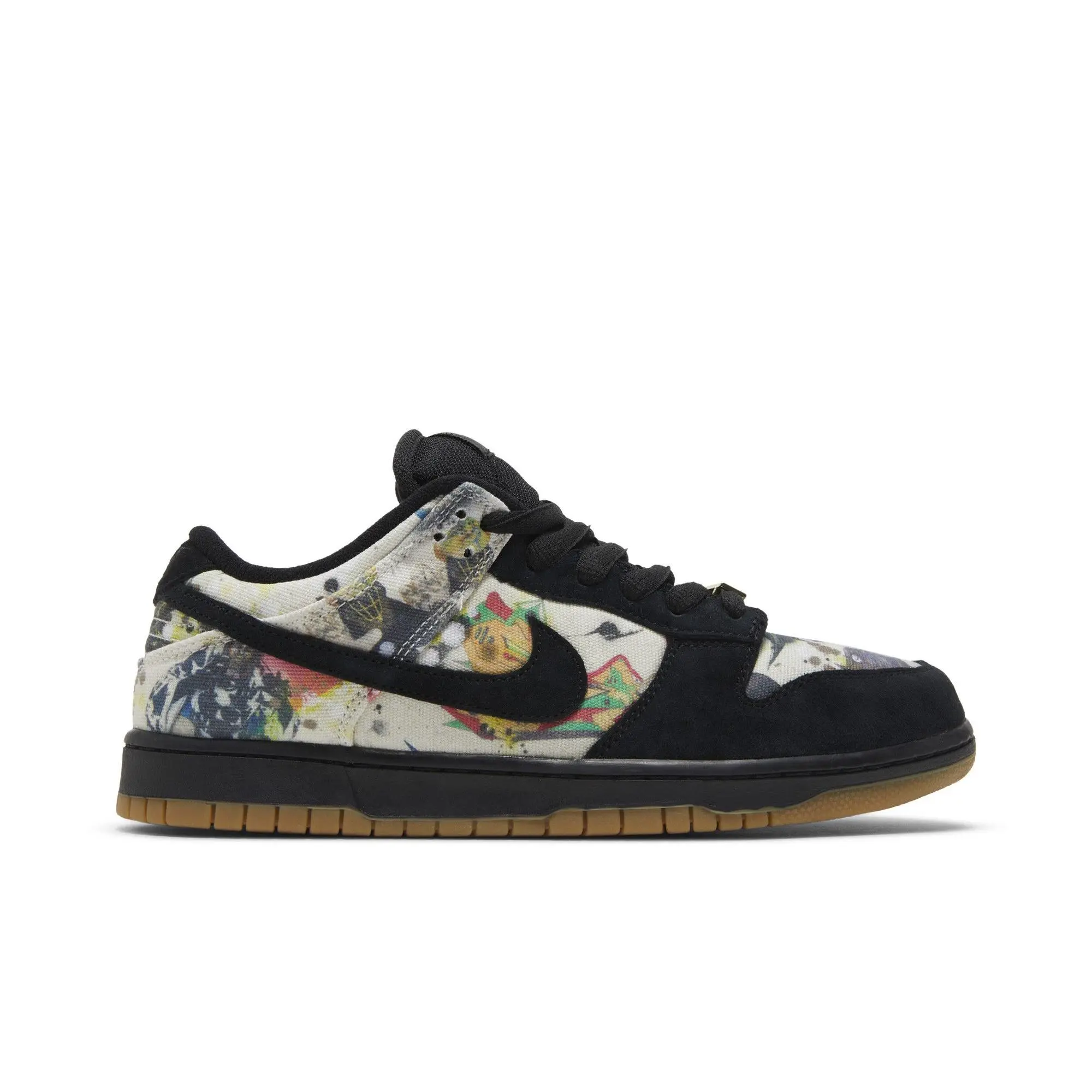 Supreme x Nike Dunk Low SB 'Rammellzee' (Unisex) Black/Black/Multi-Color sneakers FD8778 001