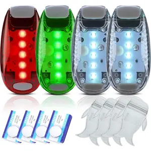 4Pack Kayak Lights with IPX8 Fish-shaped Waterproof Bag, Battery Operated Navigation Lights for Night Kayaking, Clip on for Paddle board, Pontoon Boat, Dinghy, Canoe, Jetski, Kayak Accessories