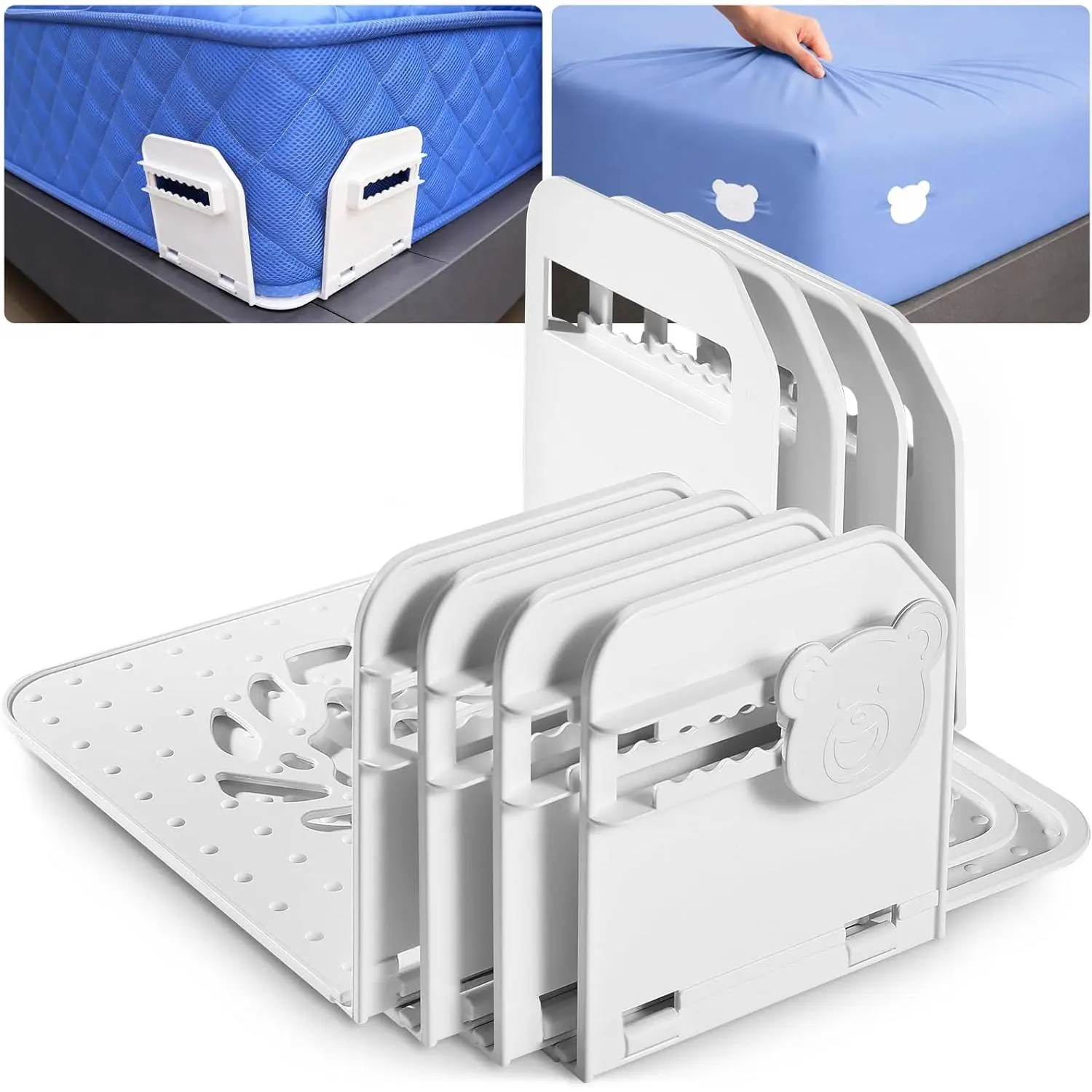 Patented Bed Sheet Holders ABS Lock System for Fitted Sheets Clips