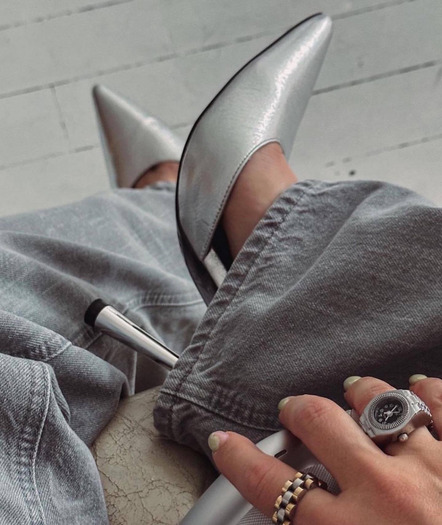 Silver Square Basic Fashion Women's Ring Mini Dial Watch Simple Elastic Strap Timely Ring Watch