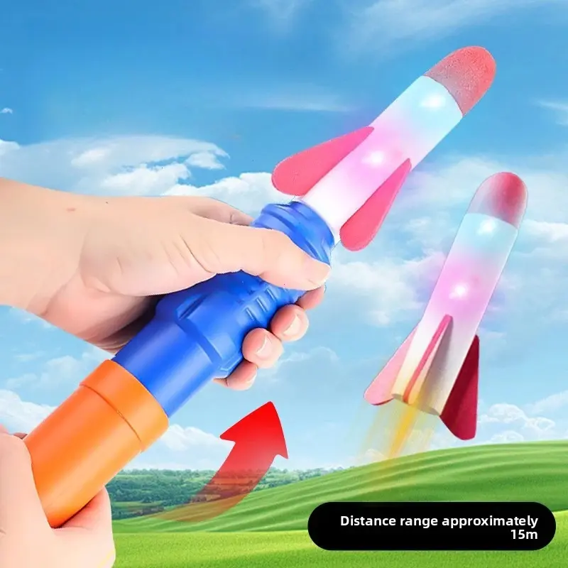 Foam Rocket Launcher Toy Set for Kids Outdoor Birthday Gifts –  Soft Rockets per Launcher Shoots Up to 50 Feet