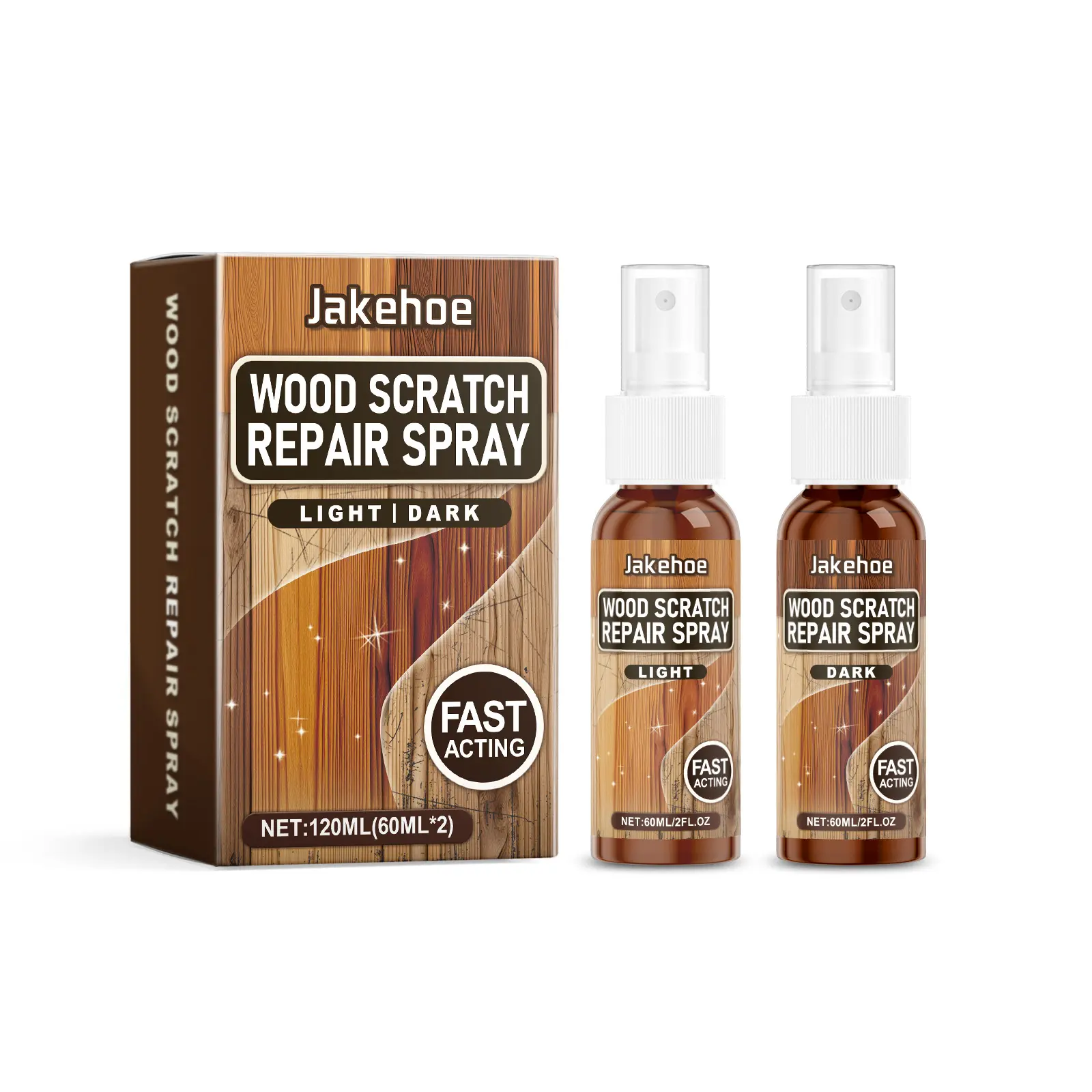 Jakehoe Floor Renovation Repair Agent Wood Furniture Floor Scratch Repair Color Spray Renovation Brightening Agent