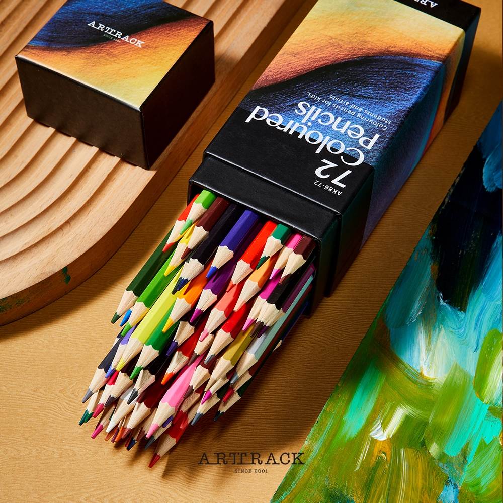 1 Set Professional Wooden Oil-based Colored Pencil, 12/18/24/36/48/72 Colors Hexagon Handle Coloring Pencil For Drawing Sketching, Valentine's Day Gift