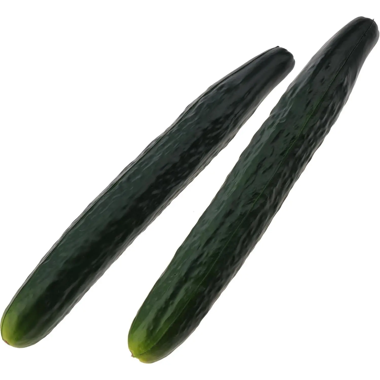 2pcs Artificial Realistic Lifelike Green Fake Cucumber Vegetable Decoration Simulation Ornament for Kitchen Home Party Christmas Harvest Food