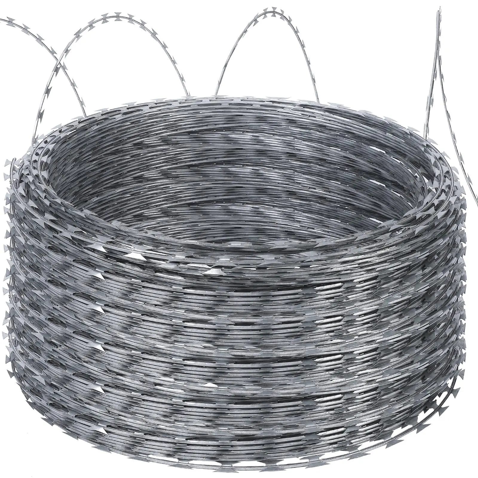 Razors Wires, 500FT Razors Barbed Wire,  Wire Fencing  Fence 10 Rolls , Barbed Wire Galvanized  Wire Fence for Garden