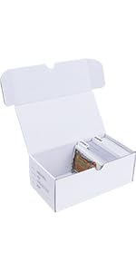 Trading-Card Storage Box, 8-Pack • 1000 Count Corrugated Cardboard Storage Box with dividers & labels for TCG/Magic/Mtg storage and Collection, 14.4 INCH Horizontal