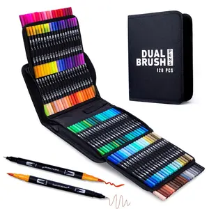 120 Colors  Tip Markers Pens Set,Brush Fine Tips Adults  Art  Marker for Sketching,Painting,Drawing,Crafts,Coloring Books