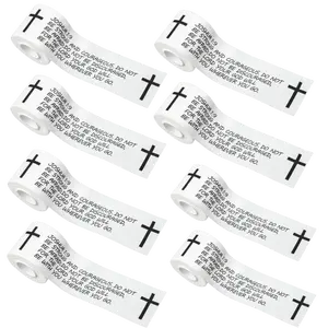 4-8Pcs Christian Cross Athletic Tape 2in x 23ft, Sports Wrist Wrap with Bible Verses for Soccer Football Boxing Gym Athletes, Inspirational Church Gift