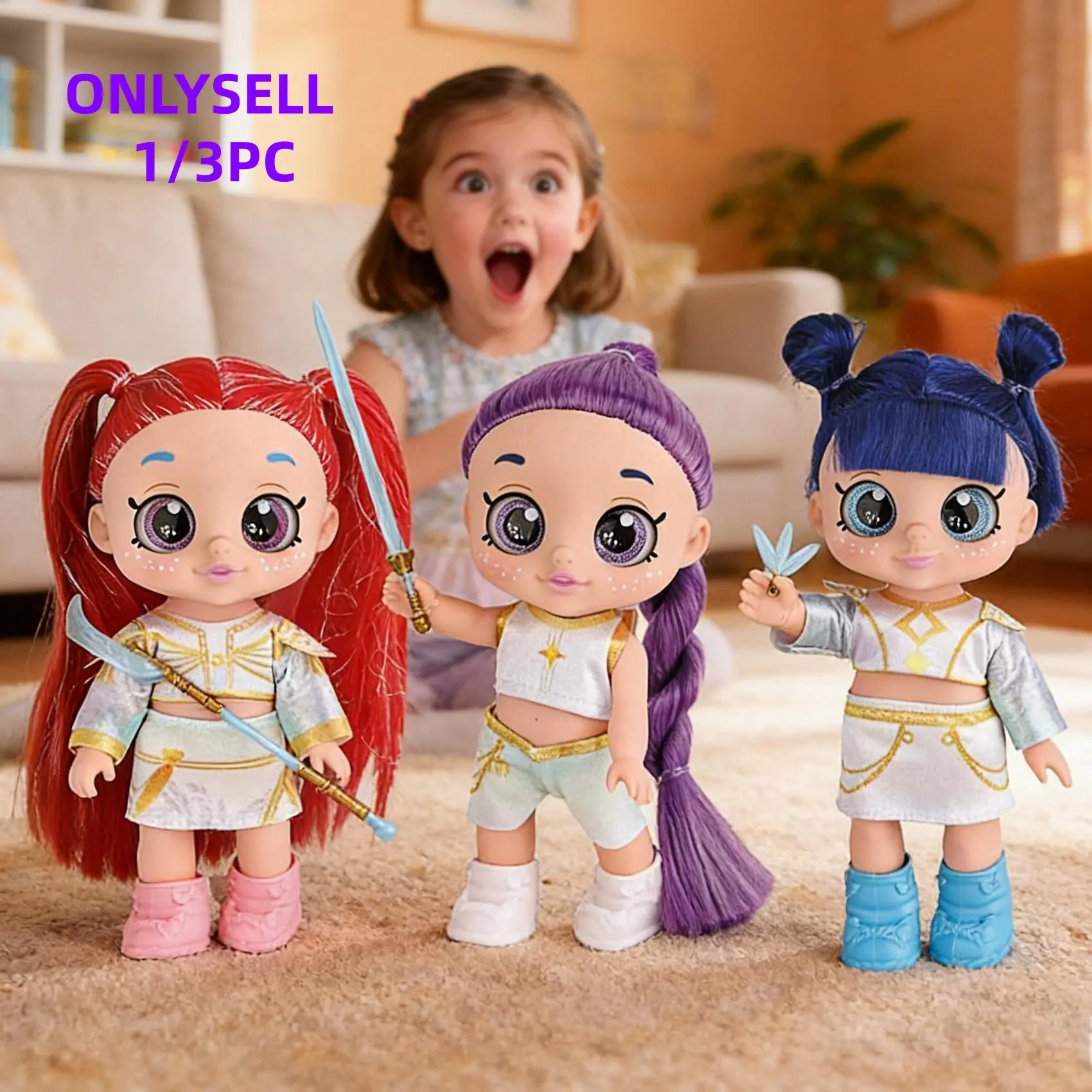 Platinum Edition Kpop Idol Girl Group Dolls, Rumi Mira Zoey Anime Action Figures, 5D Glitter Eyes, Jointed, Articulating Figurines, Articulated PVC Figure, Fan Collectibles, Kids Gifts, 7/10/13 Inch