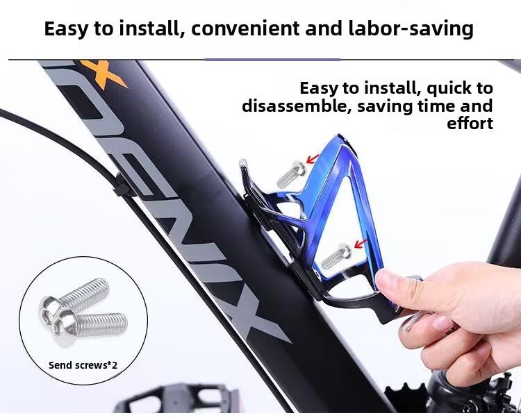 Mountain and Road Bike Water Bottle Holder Quick-Release Mount & Screw Wrench Options Black Black-Red Black-Blue Blue-Purple Hole-Free Installation Safe & Stable Plastic Resin Material