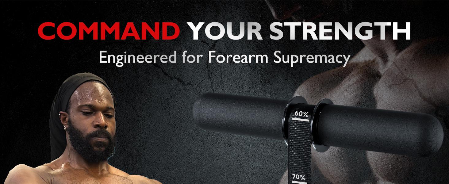 SUNDAY MIRTH [Heavy Duty]Forearm Strengthener & Wrist Roller with Thickened Handle, 220lbs Capacity Wrist Exerciser, Adjustable Strap for Grip Strength & Muscle Building