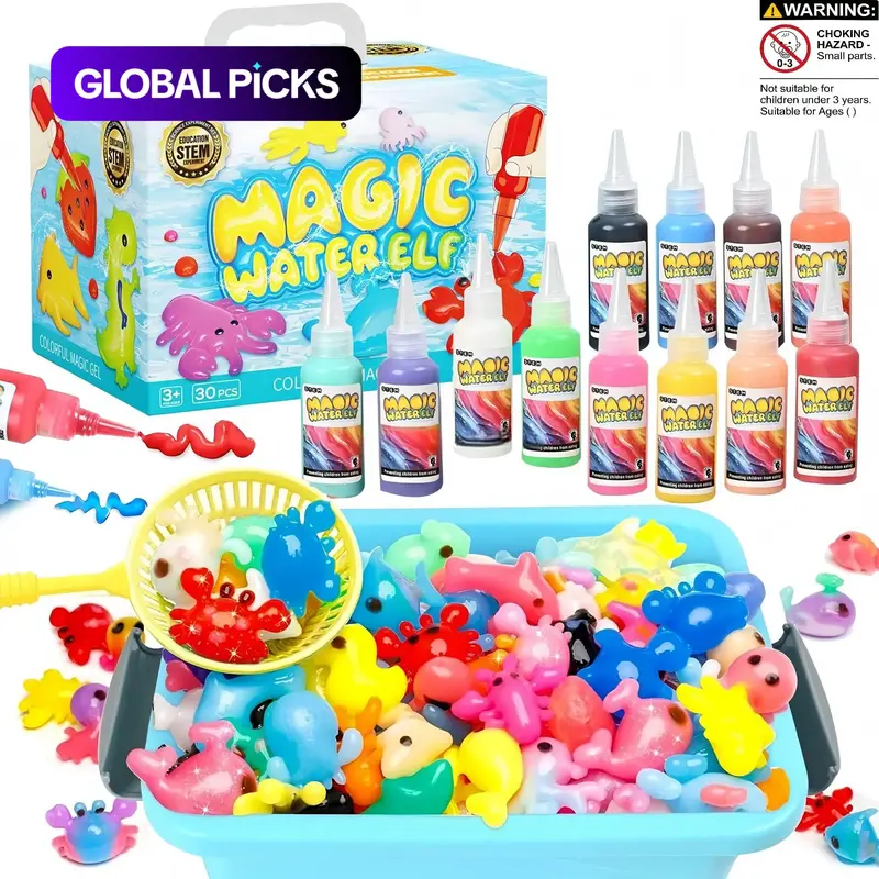 Kiditos Magic Water Sprite Toy Kit with Gel and Mold, Sensory Toy, DIY Water Pet, Stem Craft, DIY Craft Kits, Imaginative Game, Birthday Gift for Kids Aged 3+ #GLOBAL PICKS