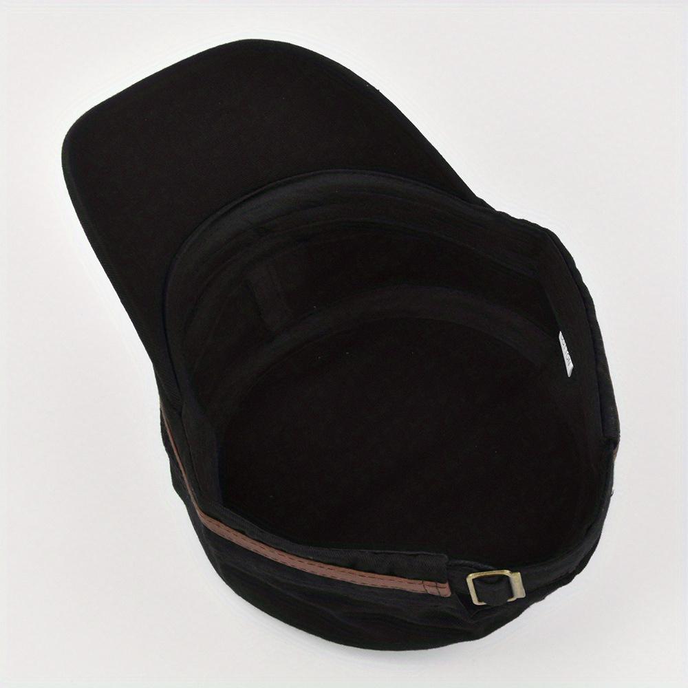 Unisex Military Flat Top Hat, Polyester Woven Street Style, Sun Protection Cap for Men And Women