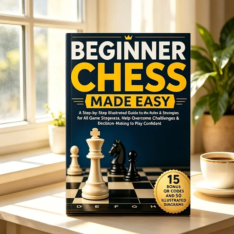 Beginner Chess Made Easy, Step-By-Step Illustrated Guide, Rules & Strategies, Enhance Decision-Making, Play Confidently, All Game Stages