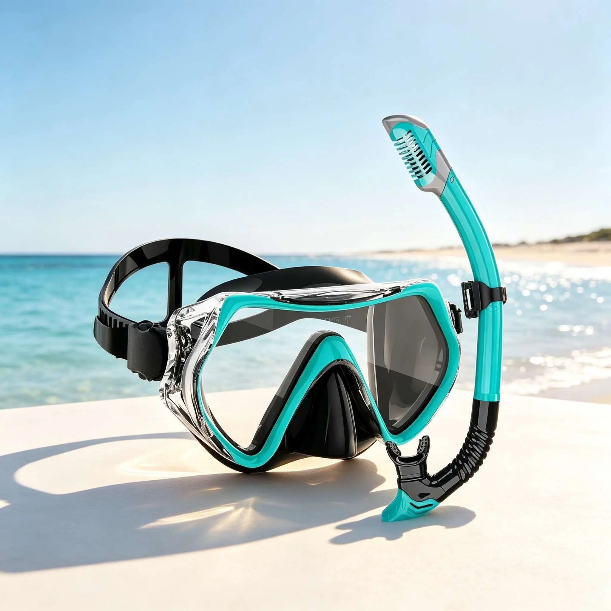 New Adult Snorkeling Set, Tempered Glass Dive Mask, Full Dry Snorkel, Anti-Fog Dive Gear, Unisex Scuba Equipment