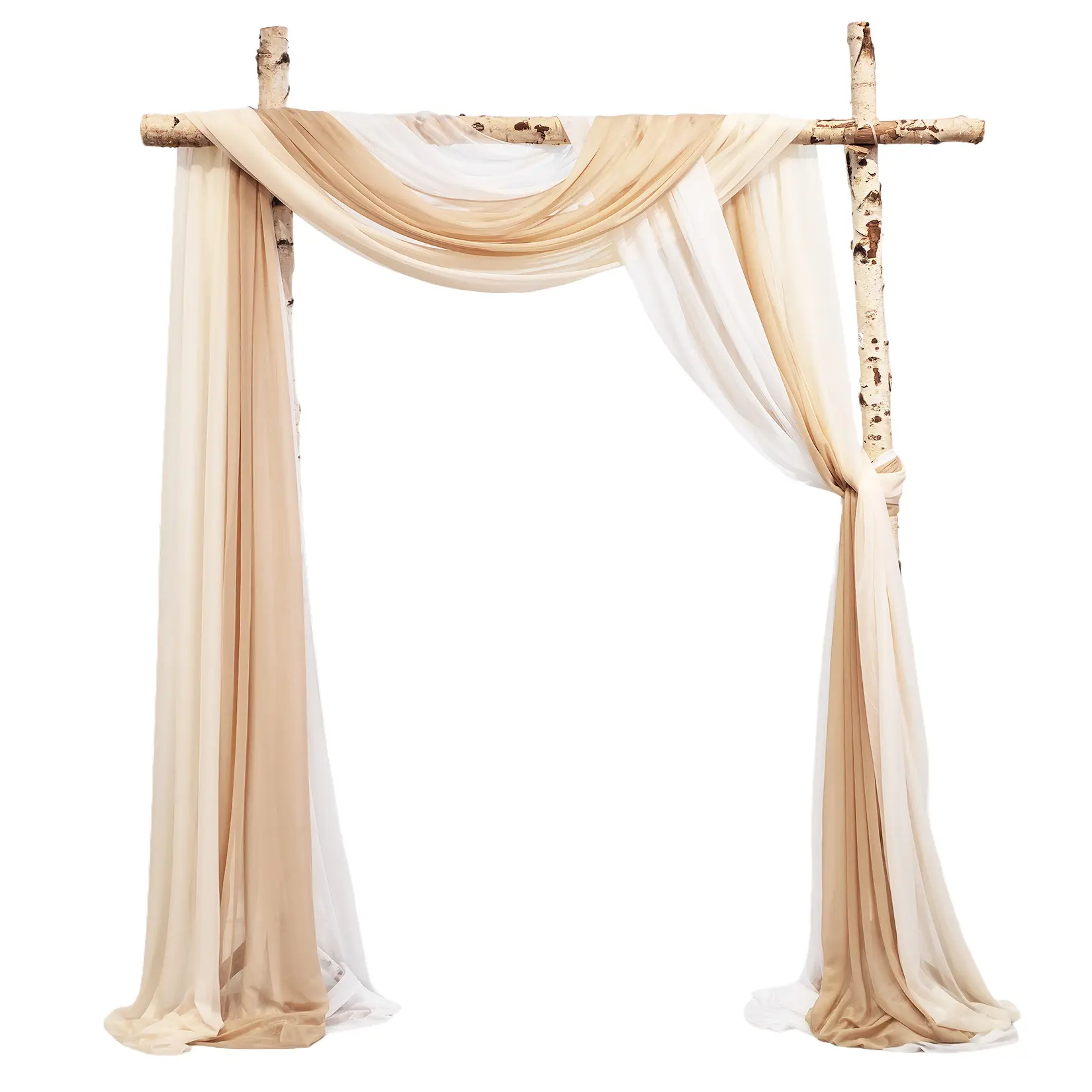 3 Panels Wedding Arch Drapery Fabric, 2.5x19.5ft Lightweight Arbor Draping for Party Reception and Ceremony Background Decoration