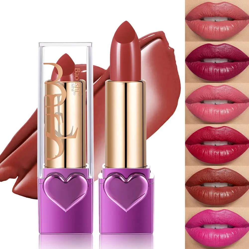 6 Colors Moisturizing Hydrating Lipstick, Long Lasting Creamy Oil-Based Formula, Velvet Matte Finish, Gift for Women, Perfect for Halloween, Christmas, Festivals, Parties, Matte Lipsticks