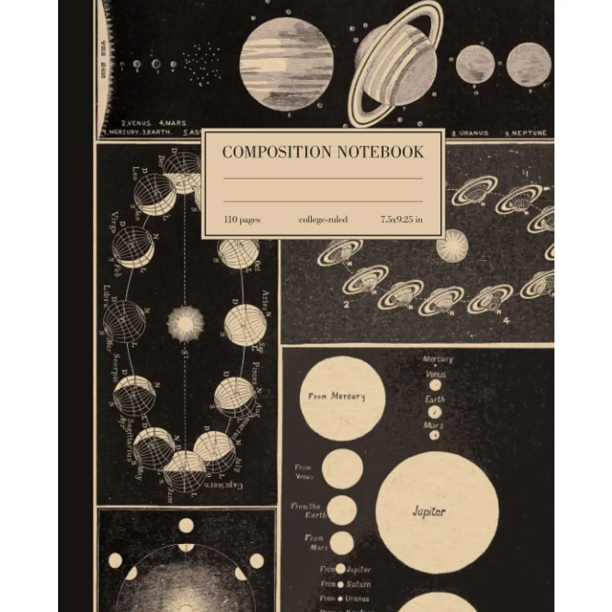 Composition Notebook College Ruled: Astronomy Space   Cover | Galaxy Science Aesthetic Journal For  To School, Office, Work | Wide Lined - Paperback