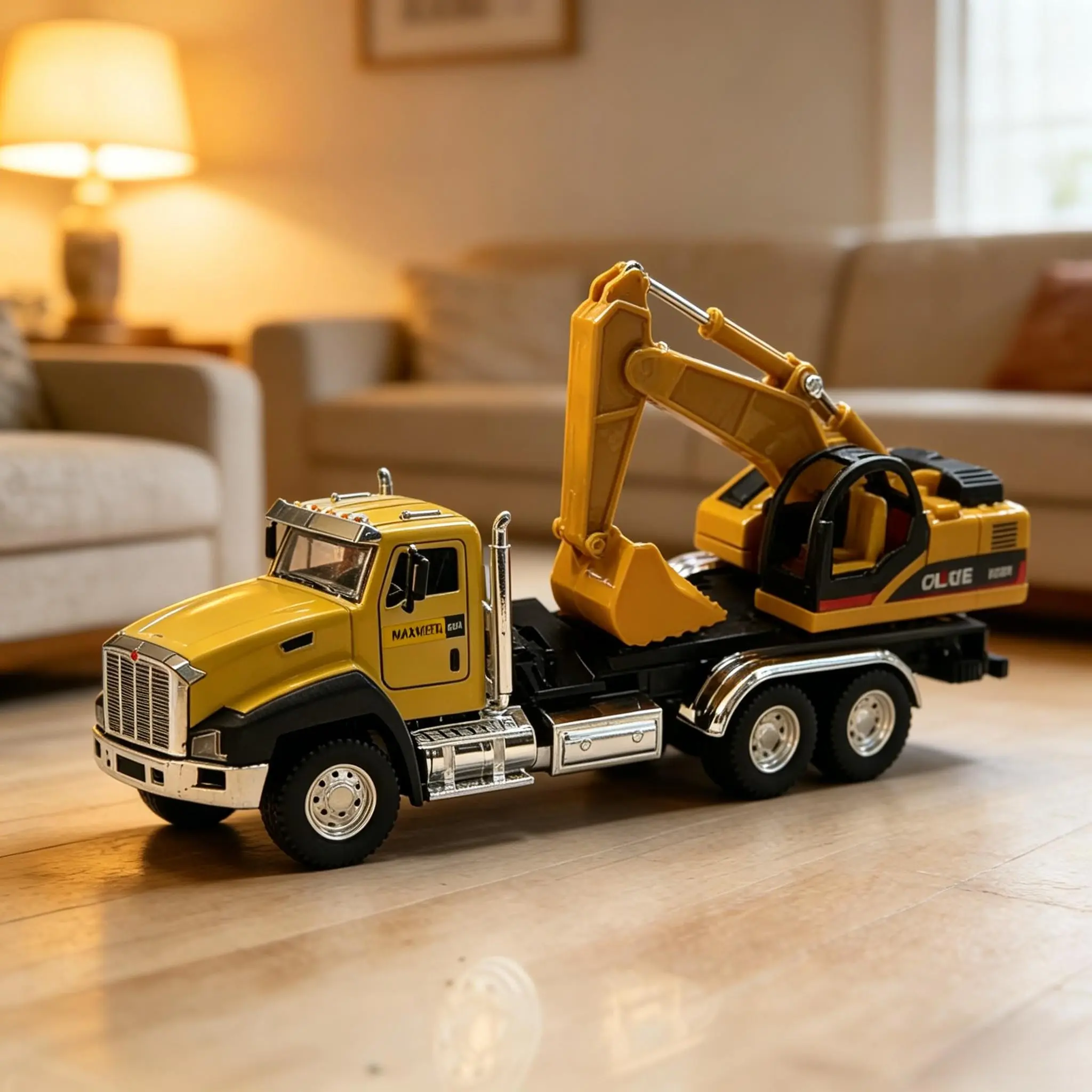 Realistic Alloy Engineering Vehicle Model Set, Wind-Up Excavator Mixer Dump Truck Toy, Interactive Playset for Kids Aged 3+