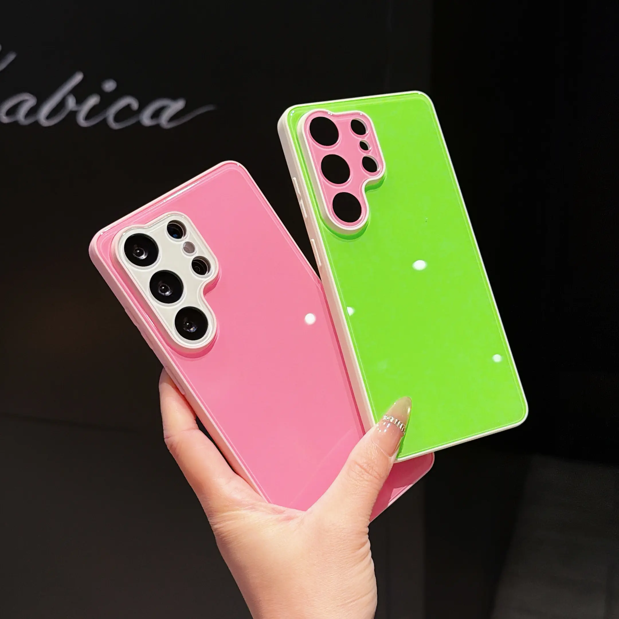 Case For Samsung Galaxy S26 S25 S24 Colorful Color Block Phone Case, Clear Back Case with Contrast Camera Frame, Cute Trendy Slim Protective Cover for Women Girls
