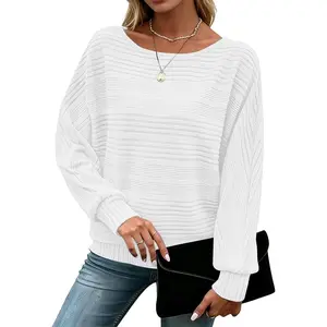 Sleeve Lightweight Pullover Sweaters, Crewneck Business Casual Tops for Office Work Daily Wear