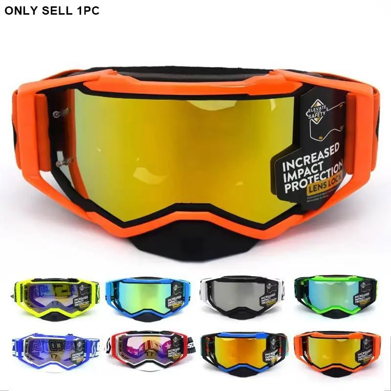 Adult off-road goggles, ATV and motorbike goggles, suitable for men and women, wide-view off-road riding goggles