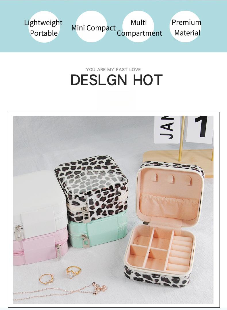 Mini Portable Jewelry Storage Case, Small Organizer for Earrings, Rings & Daily Accessories