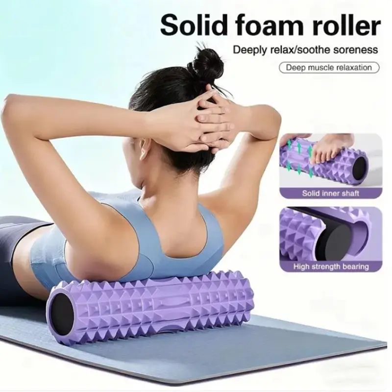 Solid Eva Foam Roller for Deep Tissue Muscle Massage, Ideal for Yoga Fitness Relaxation, Perfect Trigger Point Therapy Tool, Home Fitness Equipment, Home Workout