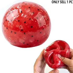Watermelon Slush Squishy Toy, Crunchy Sound Squeeze Stress Ball, Slow Rebound Asmr Decompression Toy, Unisex, All Ages