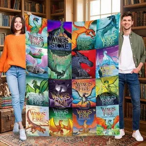 Blanket Wings of Fire for Boys Girls Lightweight Kids Throw Blanket Cute Soft Blankets Flannel Plush Blankets Gifts