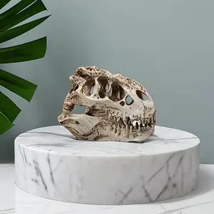 Collectible Model Dinosaur Skull T-Rex Head Bone Gift, Realistic Resin Craft, Educational Skeleton Model, Home Aquarium Decor