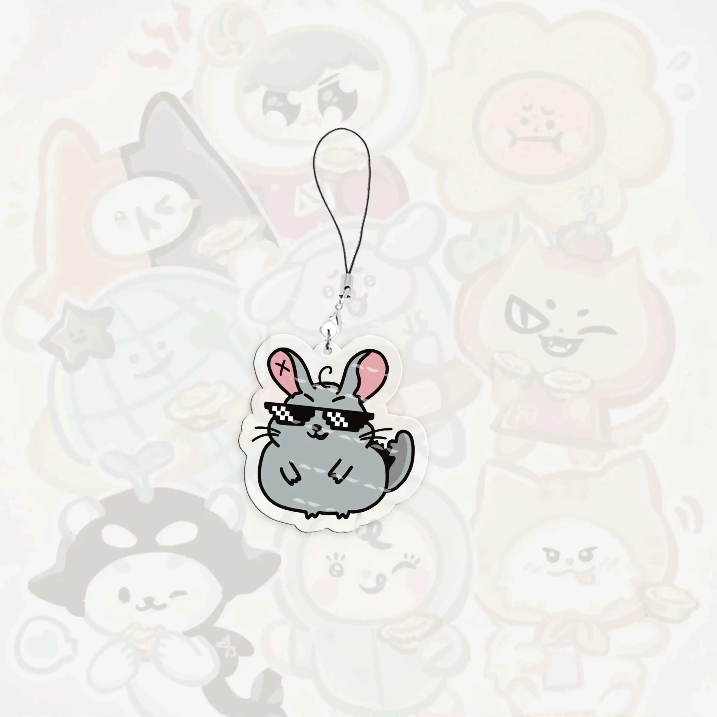 Thailand GMMTV Pondphuwin Kaotungfirst GeminiFourth Jimmysea  Acrylic Mobile Phone Charms AouBoom khunnoo Small Pendant Chain