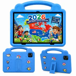 10.1 Inch Kids Tablet, 4GB RAM 64GB ROM, Android 12, Dual Camera, Kid-Proof Case with Handle, WiFi Learning Entertainment Tablet for Toddlers