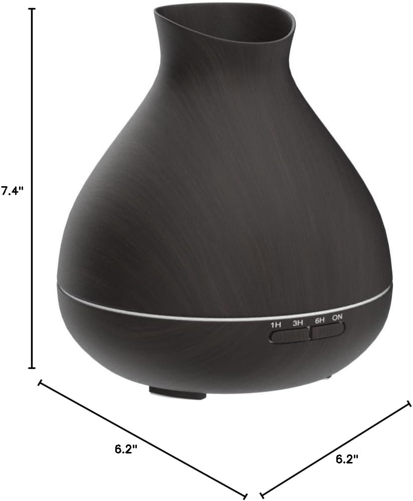 Aromatherapy Essential Oil Diffuser, 550ml Ultrasonic Fragrant Oil Large Room Humidifier, Diffusers for Home with Timer and Waterless Auto-Off, 7 Color LED Lights,Cool Mist Humidifiers