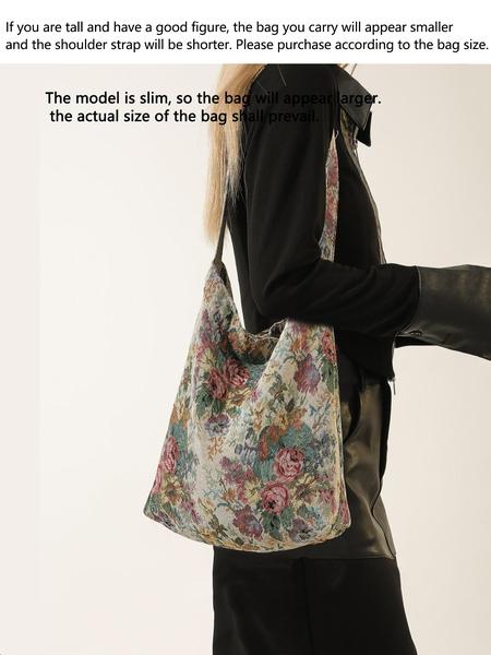 Women's Fashionable Butterfly Pattern Shoulder Bag, Shoulder Commuter Bag, Casual Versatile Handbag for Daily Used, Trendy All-match Bag for Commute, Work, Travel